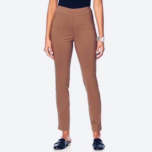 NWOT 2pc FlatterFit Ankle Pants w/ Vest - Mocha - Picture 6 of 9